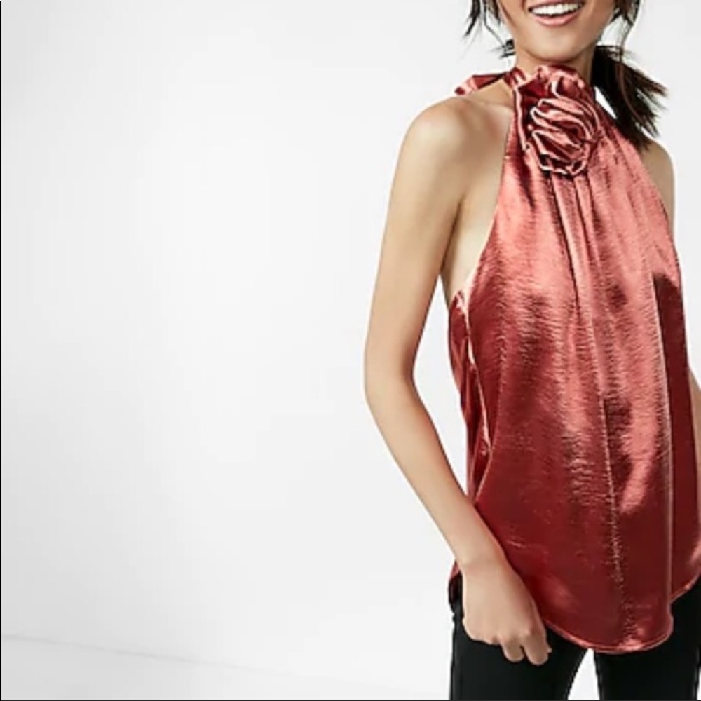 Express tie neck halter top